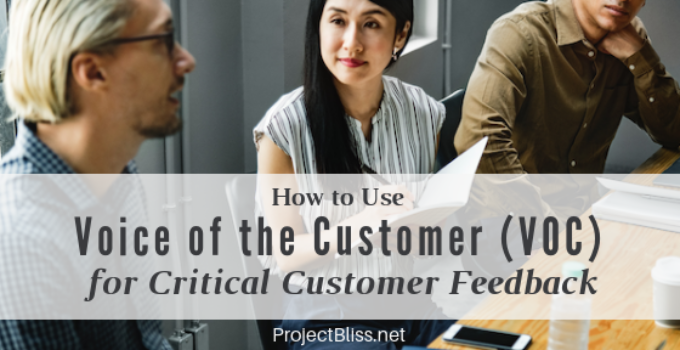 How to Use Voice of the Customer (VOC) for Critical Customer Feedback - Here's how to use Voice of the Customer techniques (VOC) to find out exactly what's important to your customer for valuable project insight. - https://projectbliss.net/voice-of-the-customer-voc/